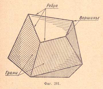 Многогранник Чертеж №281 к разделу (Геометрические тела).